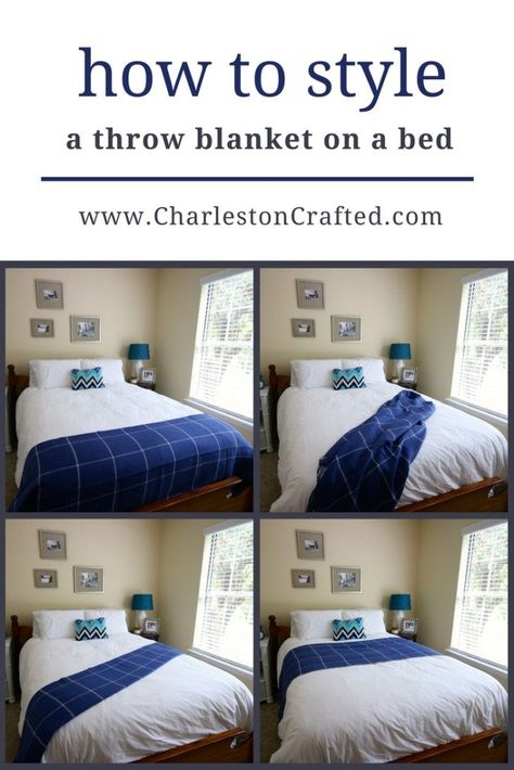 how to style a throw blanket on a bed - charleston crafted How To Dress A Bed, Diy Storage Furniture, Repurposed Furniture Diy, Master Bedding, Furniture Storage, Master Bedrooms Decor, Bathroom Remodel Master, Diy Patio Furniture, Repurposed Furniture