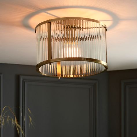 Introduce a touch of timeless elegance to your home with the Endon Ridgeton 1 Light Flush Ceiling Fitting in Antique Brass Plate and Clear Ribbed Glass. This classic flush light features antique brass-plated metalwork that perfectly complements the clear ribbed glass panel shades.Designed with low ceilings in mind, this fitting beautifully diffuses light to create a warm and inviting atmosphere. Whether you're looking to enhance your living room, bedroom, or hallway, this flush light is a versat Antique Brass Pendant Light, Low Ceilings, Lounge Lighting, Antique Brass Metal, Flush Light, Brass Plate, Brass Pendant Light, Hallway Lighting, Ribbed Glass