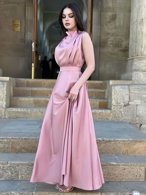 Blush Pink Gown, Modest Dresses Fashion, Pink Gown, Party Dress Sale, Gala Events, Full Length Skirts, Pink Gowns, Pink Shade, Stylish Work Outfits