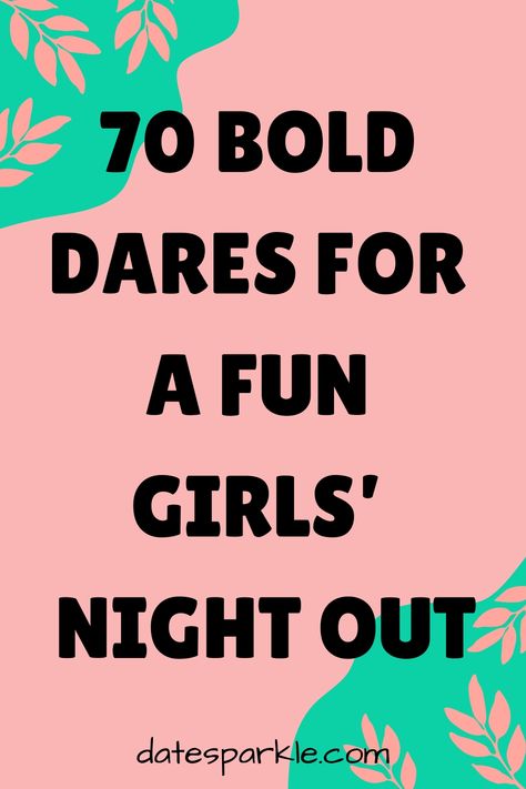 Girls’ night out is all about fun, laughter, and creating memories that last a lifetime. But why not add a dash of daring to the mix? This list of 70 exciting dares is crafted to transform any ordinary evening into an unforgettable adventure. Whether you’re hitting the town, enjoying a cozy gathering at home, or exploring somewhere new, these dares will ensure everyone in your group can participate in the fun and maybe even step out of their comfort zones. Get ready to challenge your friends—and Funny Dares For Adults, Things To Do When Drunk With Friends, Drinking Dares List, Fun Dares To Do With Friends, Dares To Do With Friends, List Of Dares, Drink Or Dare, Best Dares, Crazy Dares