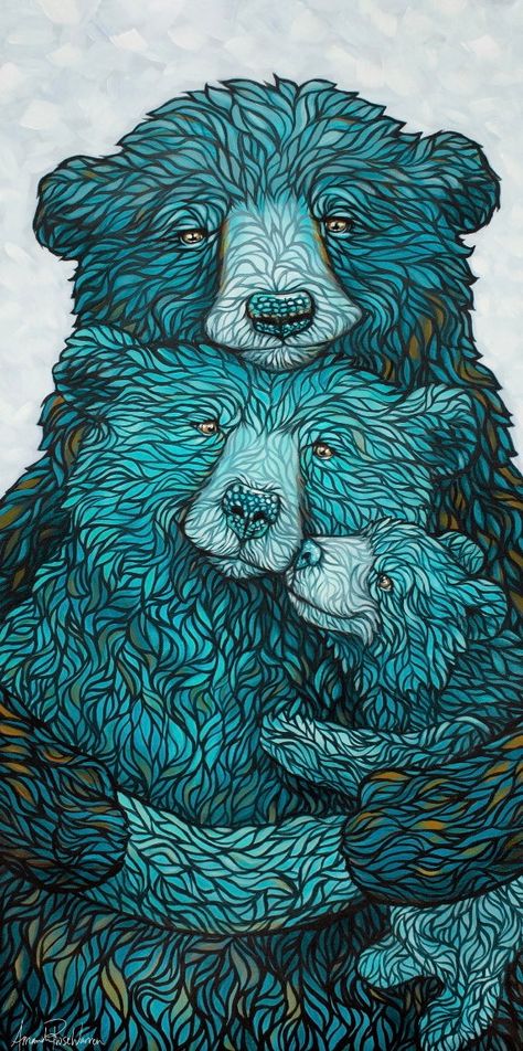 This Alaskan "Big Bear Hugs" art print captures the nurturing of a mother and father. The unconditional love of an Alaskan bear family with their new cub! Don't forget to follow me for the latest and greatest! Instagram: amandarosewarren_art Facebook: Amanda Rose Warren, Artist (@artbyarw) Tiktok: @amandarosewarrenartist Alaskan Bear, Alaskan Art, Alaskan Artist, Bear Hugs, Bear Family, Amanda Rose, Bear Hug, Bear Art, Big Bear