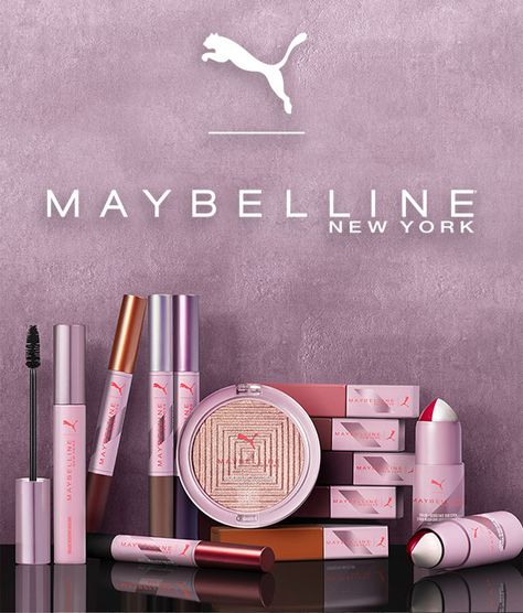 PUMA X Maybelline Makeup Collection Collaboration Coming in February Smudge Proof Mascara, Maybelline Makeup, Metallic Eyeshadow, Maybelline Super Stay, Brand Collaboration, Puma X, Matte Metallic, Makeup Brands, Liquid Lipstick