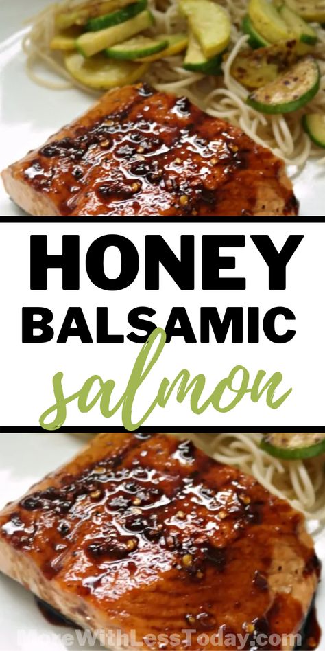 Everyone loves our Honey Balsamic Pan Seared Salmon recipe. It's is perfect for those with most food intolerance so everyone can enjoy it. Honey Balsamic Salmon, Balsamic Salmon Recipes, Salmon Recipe Pan, Balsamic Salmon, Seared Salmon Recipes, Salmon Recipes Pan Seared, Delicious Salmon Recipes, Resep Seafood, Honey Balsamic