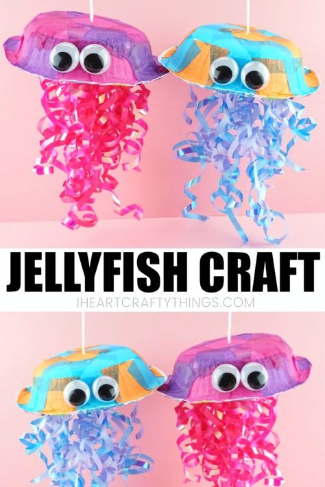 Ocean Animals Preschool Craft, Hawaiian Activities For Preschoolers, Ocean Animals Crafts Preschool, Time Consuming Crafts For Kids, Book And Craft Activities, Memory Care Crafts, 1st Grade Activities Crafts, Easy Kid Art Projects, July Toddler Activities