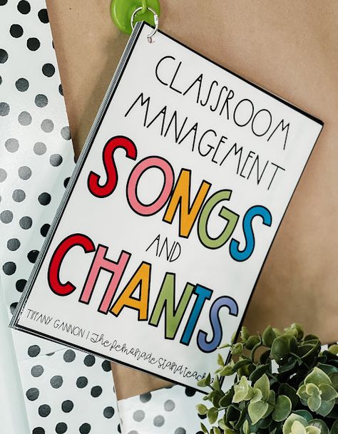 These songs and chants are a perfect classroom management tool for your kindergarten or elementary school classroom! These classroom management songs and chants are a simple way to keep students engaged, focused, and ready to learn! Class Chants Classroom Management, Classroom Chants To Start The Day, Classroom Chants And Cheers, Class Promise Preschool, Calendar Songs First Grade, Ready For The Hall Chant, Classroom Songs First Grade, Morning Chants Classroom, Hallway Chants Lining Up