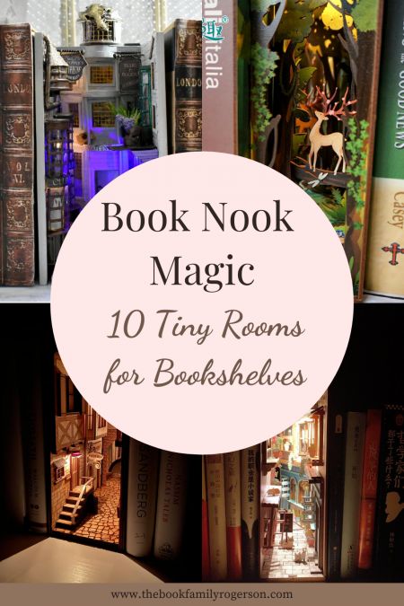 Book Nook How To, Book Nook Insert Diy, Book Nook Diy Kits, Bookshelf Miniature Scene Diy, Book Shelf Mini World, Mini Book Nook Ideas, How To Make A Book Nook Shelf Insert, Bookshelf Nook Ideas, Library Book Nook Shelf Insert