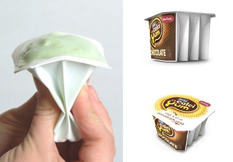 no need for a spoon Yogurt Packaging, Takeaway Packaging, Floating Architecture, Innovative Packaging, Food Pack, Sustainable Packaging, Creative Packaging Design, Creative Packaging, Packaging Solutions