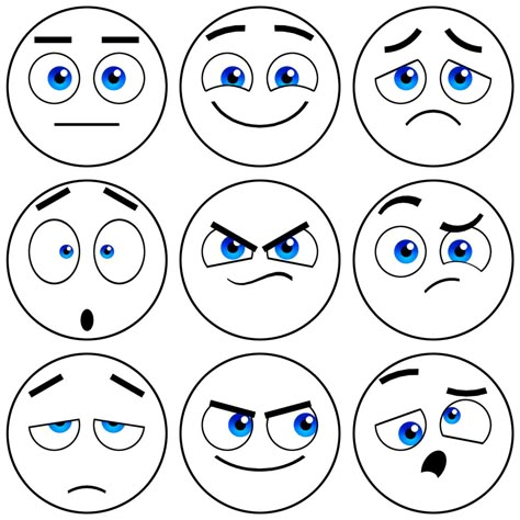 Expressions Drawing, Emotions Preschool, Facial Expressions Drawing, Emotion Faces, Small Drawing, Eyes Drawing, Emoji Faces, Face Facial, Drawing Expressions