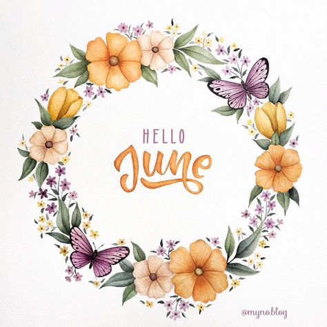 Art Philosophy, Inc.®️ on Instagram: “🌻🌼🌸 Hello June 🌸🌼🌻 by @myno.blog I used #artphilosophywatercolorconfections Terrain by @artphilosophyco. This is definitely one of my…” Calendar Quotes, Calendar Designs, Graphic Flowers, Hello June, Art Philosophy, Respiratory Therapy, Month Of June, Monthly Themes, Calendar Design