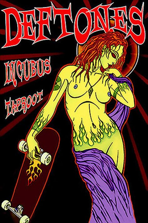 Deep Vibrant colors are used to give this very cool concert poster a look and feel all it's own. Your order is shipped rolled in thick cardboard mailing tubes  24 hours or less from date of purchase. Please contact us with any questions, thoughts, and, or otherwise Mahalo Whatsapp Theme, Vintage Concert Posters, Punk Poster, Black Poster, Arte Grunge, Music Poster Design, Roses Red, Graffiti Characters, Incubus