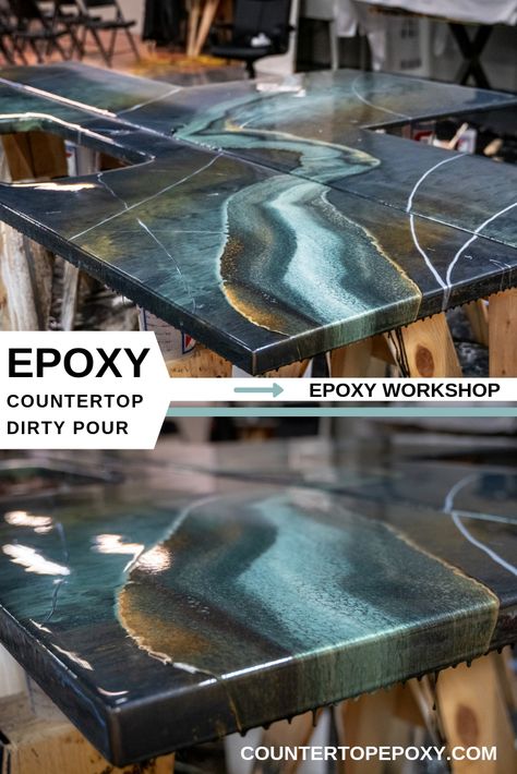 Poured Epoxy Countertop, Epoxy Pour Countertops, Epoxy Countertop Kitchens, Epoxy Counters, Countertops Epoxy, Epoxy Countertop Kit, Stone Coat Countertop, Outdoor Countertop, Countertop Epoxy