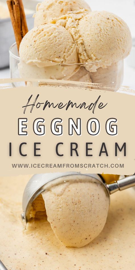 Make Eggnog, Eggnog Ice Cream, Desserts Nutella, How To Make Eggnog, Cheese Sauces, Eggnog Dessert, Smores Dessert, Homemade Eggnog, Ice Cream Maker Recipes