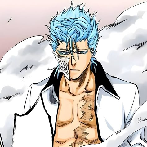 Grimmjow Icon, Bleach Manga Colored, Grimmjow Bleach, Grimmjow Jeagerjaques, Bleach Grimmjow, Bleach Pfps, Grimmjow Jaegerjaquez, Byakuya Kuchiki, Manga Colored