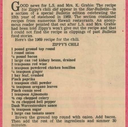 If you're from Hawaii, this is a big deal. The Original Zippy's Chili Recipe! You're Welcome kama'ainas!! | Ono kine recipes, Zippys chili recipe, Hawaii food Zippy's Chili Recipe, Zippys Chili Recipe, Ono Kine Recipes, Hawaiian Dishes, Hawaii Food, Chilli Recipes, Island Food, Hawaiian Food, Chili Recipe