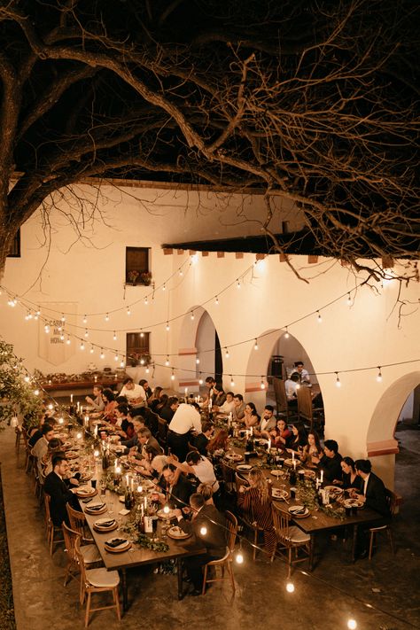 If you love DIY wedding ideas, check out this personalized (and scenic!) soiree. Super Simple Wedding Table Decor, 40 Person Wedding Seating, Micro Wedding Restaurant, Mob Wedding Theme, Garden Wedding Small, Schoolhouse Wedding, Wedding In The Mountains, Backyard Reception, Intimate Wedding Reception