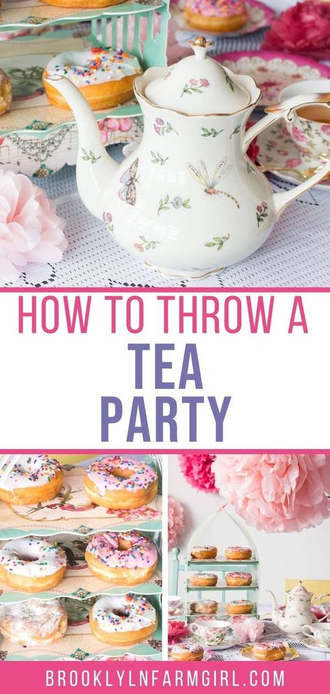 Tea Party Food Ideas For Adults, High Tea Decor, Adult Tea Party Decorations, Unique Decoration Ideas, Tea Decorations, Yea Party, Toddler Tea Party, Girls Tea Party Birthday, Whimsical Tea Party