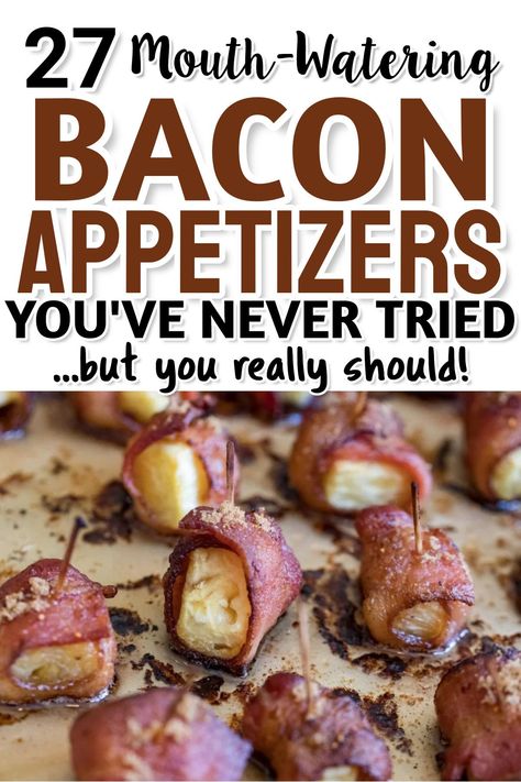 Best Bacon Appetizers For Parties - Looking for meat appetizers? These bacon appetizers and bacon wrapped appetizer bites are easy party food recipes for single serve toothpick finger foods to feed a crowd - Food and Drink Event Planning