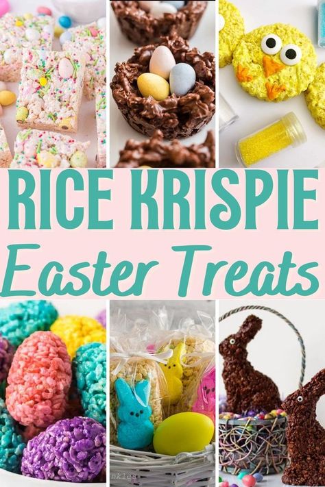 Easter Rice Krispie Treats Rice Krispie Easter Treats, Themed Rice Krispie Treats, Easter Egg Rice Krispie Treats, Recipe For Rice, Easter Egg Treats, Easter Rice Krispie Treats, Easter Dessert Table, Easy Easter Treats, Easter Appetizers