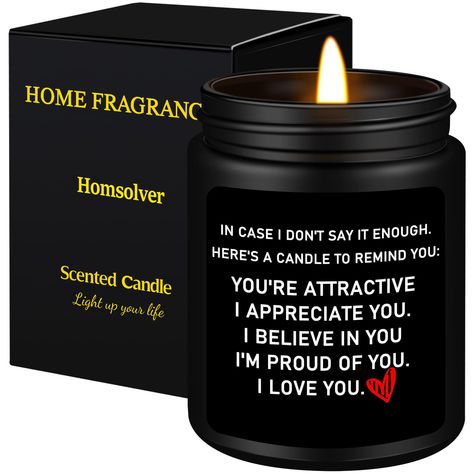 PRICES MAY VARY. I Love You Gifts for Her: Perfect for any special occasion, this Homsolver Jar Candle is a thoughtful gift choice for women, whether it's for their anniversary, birthday, or Valentines Day. Well Birthday Gifts for Women: Crafted with a luxurious blend of black cedar and sandwood scent, this scented candle brings a touch of romance to any space. The pleasant aroma of scented creates a soothing atmosphere for your loved one. Girlfriend Gifts from Boyfriend: Treat your girlfriend o Sensual Gifts, Girlfriend Gifts From Boyfriend, Gifts From Boyfriend, Cute Couple Shirts, Anniversary Boyfriend, Anniversary Gifts For Her, Candle Gifts, Sandalwood Scent, Valentine Anniversary