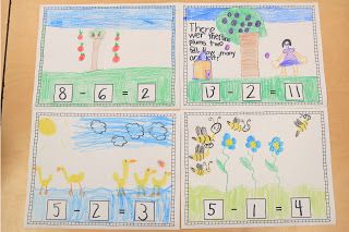 Subtraction Action! {FREEBIES} Teaching Addition To Kindergarten, Addition Strategies Kindergarten, Adding Kindergarten, Addition Activities For Kindergarten, Story Problems Kindergarten, Ladybug Math, Kindergarten Addition, Table Activities, Subtraction Kindergarten