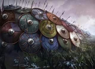 Shield wall :')                                                                                                                                                                                 More Escudo Viking, Arte Viking, Art Viking, Viking Life, Viking Shield, Bracelet Viking, Viking Culture, Ancient Origins, Viking History