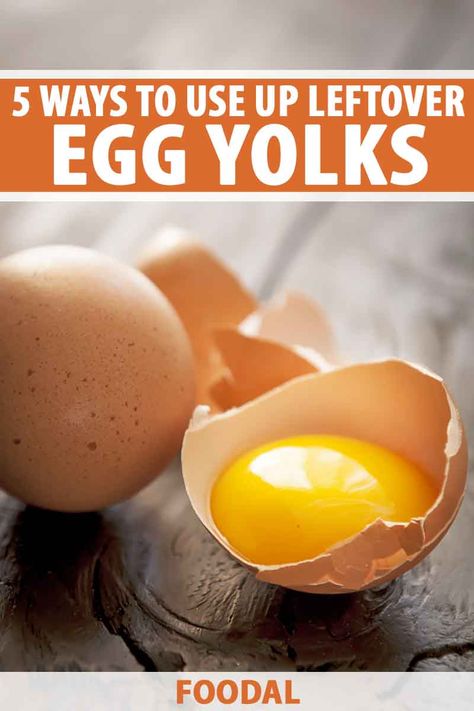 Searching for ways to salvage the egg yolks you didn’t need to make those macaroons? This silky substance gives an upgrade to plenty of recipes and we’re full of ideas, from hollandaise to homemade pudding. Find our lineup of 5 spectacular ways to make the most of your yolks now on Foodal. #eggyolk #leftovers #foodal Recipes Using Egg Yolks Only, Leftover Egg Yolks Recipes, Egg Yolk Uses, Egg Yolk Recipes, No Egg Desserts, Homemade Pudding, Best Gluten Free Recipes, Egg Yolks, Cookie Bar Recipes