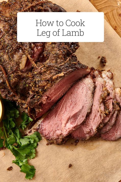 How to Cook Leg of Lamb / A leg of lamb is a the starring main dish featured in many a holiday celebration, and you want it to be perfect! Here are tips and tricks for cooking leg of lamb, plus leg of lamb recipes! #legoflamb #lambrecipes #holiday #maindish How To Cook Boneless Leg Of Lamb, Let Of Lamb Recipe, Cooking Leg Of Lamb In Oven, How To Cook A Lamb Leg, Best Lamb Leg Recipes, Half Leg Of Lamb Recipes, Easy Leg Of Lamb Recipes, Holiday Lamb Recipes, Whole Leg Of Lamb Recipe