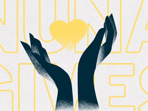 Giving Hands by Jesus Chiko on Dribbble Two Hands Illustration, Hand Illustration Drawing, Hands Illustration Art, Hands Graphic Design, Giving Illustration, Hand Graphic Design, Holding Hands Illustration, Hands Images, Hand With Heart