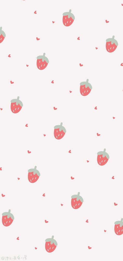 Minimal Wallpaper Iphone Aesthetic, Cute Strawberry Wallpaper Kawaii, Kawaii Wallpaper Strawberry, Cute Minimalistic Wallpaper, Wallpaper Strawberry Aesthetic, Fresas Wallpaper, Strawberry Aesthetic Wallpaper Iphone, Aesthetic Pink Ipad Wallpaper, Strawberry White Background