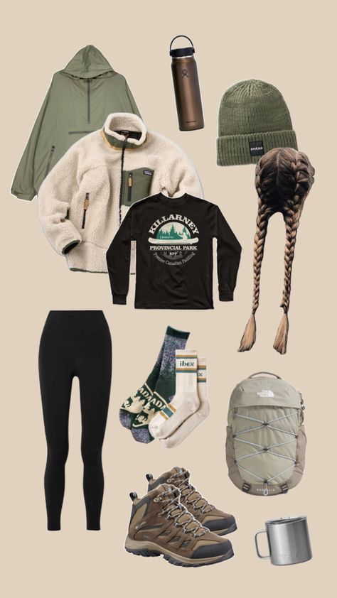 I’m a little too excited about my upcoming trip to Killarney Provincial Park! #autumn #hike #hikingoutfit #campingoutfit #outfitinspo #hiking Autumn Hiking Outfit, Autumn Hike, Wander Outfit, Granola Outfits, Cute Hiking Outfit, Hiking Fits, Hiking Outfit Fall, Hiking Outfit Women, Earthy Outfits