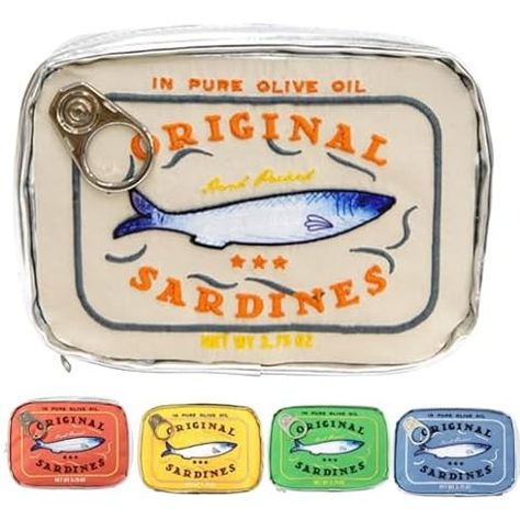 Amazon.com: Canned Sardines Makeup Bag, Creative Cute Makeup Bag Canned Fish Cosmetic Bag Coquette Cosmetic Pouch Aesthetic Toiletry Bag For Women : Beauty & Personal Care Sardine Can, Canned Sardines, Pencil Case Pouch, Cute Makeup Bags, Stylish Makeup, Bag Cute, Travel Toiletries, Toiletry Storage, Travel Cosmetic Bags