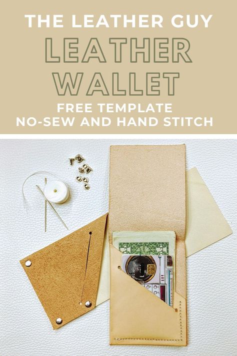 Molde, Couture, Simple Leather Wallet Pattern, No Sew Leather Wallet, Leather Keychain Patterns Free, Diy Leather Wallet Pattern Free, Free Leather Patterns Templates, No Sew Leather Projects, Small Leather Projects Diy