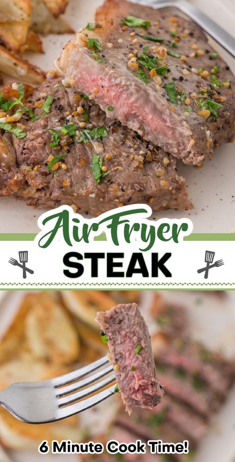 Air Fryer Ribeye, Steak In The Air Fryer, Air Fry Steak, Ribeye Steak Recipes, Air Fryer Steak, Air Fryer Oven Recipes, Air Fry Recipes, Air Fryer Dinner Recipes, Juicy Steak