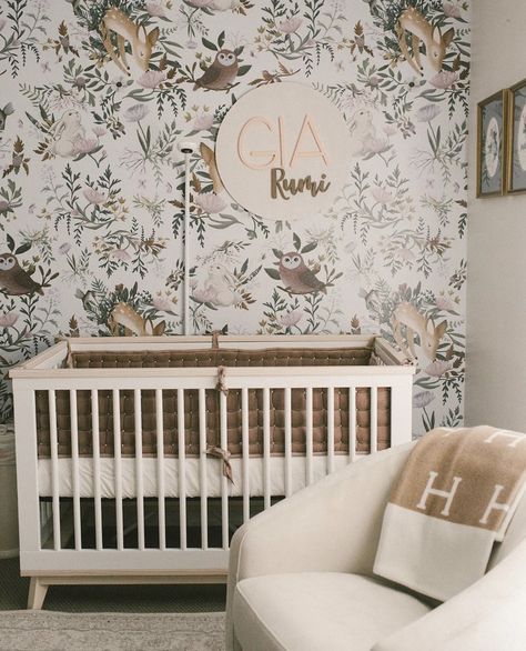 Twin Nursery Room Boy And Girl, Nursery With Two Cribs, Nursery Room Inspiration Twins, Double Nursery Ideas, Nursery Room For Twins, 2 Crib Nursery, Double Crib Nursery, Twin Nursery Girls, Twin Nursery Ideas Neutral