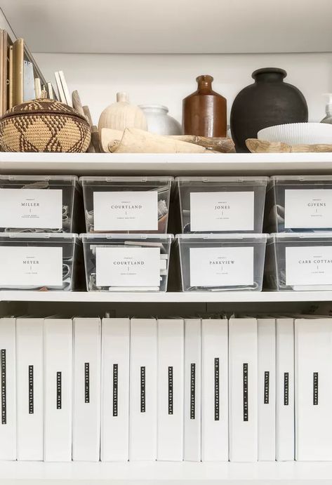 Ikea Units, Organizing Labels, Organization Skills, Project Organization, Home Office Organization, Office Inspiration, Office Organization, Office Interior Design, Residential Design