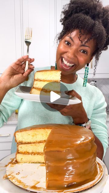 Jocelyn Delk Adams on Instagram: "Google “Grandbaby Caramel Cake” or grab the recipe link in bio Grab these ingredients:   - Butter - Oil - Granulated sugar - Eggs - Flour - Sour cream - Vanilla - Evaporated milk Link in bio: https://grandbaby-cakes.com/caramel-cake/ Use the hashtag #GrandbabyCakes when you make it!" Carmel Cake, Grandbaby Cakes, Bombe Recipe, Caramel Frosting, Homemade Cake Recipes, Sugar Eggs, Butter Oil, Caramel Cake, Holiday Cakes