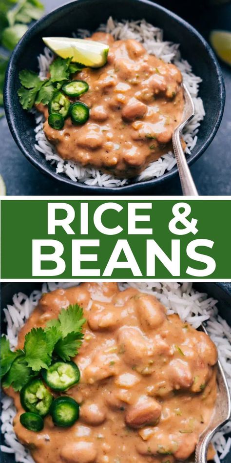 Healthy Bean And Rice Recipes, Bean And Rice Enchilada Recipe, Garbanzo Beans And Rice, Vegetarian Rice Dishes Simple, Rice And Beans Breakfast, Plant Based Beans And Rice Recipes, Beans And Rice Main Dish, Rice And Beans Meal Prep, Rice Bake Vegetarian