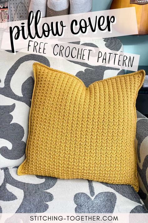 Crochet Pillow Case Pattern, Pillow Cover Crochet Pattern, Crochet Cushion Covers, Modern Haken, Crochet Pillow Patterns Free, Crochet Pillow Cases, Crochet Cushion Pattern, Cushion Cover Pattern, Throw Pillow Pattern