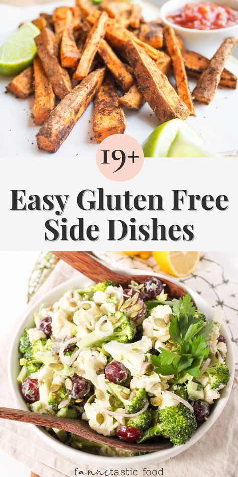 You'll love these veggie-packed and versatile gluten free side dish recipes for parties, potlucks, weeknight dinners, and the holidays! They're easy to make, nutritious, and deliciously flavorful. You'll find a gluten free and healthy side dish for every occasion, no matter the season. Whether you're looking for a summer BBQ potluck dish or a gluten free side for a dinner party, I've got you covered. Gluten Free Sides For Burgers, Gluten Free Cookout Recipes, Gluten Free Dairy Free Side Dishes Easy, Gluten Free Christmas Side Dishes, Gluten Free Side Dishes For Party, Gluten Free Dinner Sides, Gluten Free Vegetable Side Dishes, Gf Side Dishes, Gluten Free Dairy Free Side Dishes