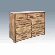 Amish "Homestead Collection" Pine Dresser - 9 Drawer by Montana Woodworks Timber Frame Barn, Pine Dresser, Sawn Timber, Dresser Design, 9 Drawer Dresser, The Homestead, Furniture Catalog, Wood Dresser, Bedroom Furniture Dresser