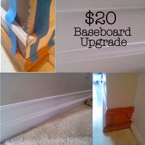 DIY $20 Baseboard Upgrade! http://onblissstreet.blogspot.com/2015/02/diy-baseboard-upgrade-that-looks-like.html Baseboard Upgrade, Heater Cover Diy, Diy Baseboards, Blue Tile Floor, Baseboard Heater Covers, Stenciled Floor, Bamboo Flooring, Moroccan Tile, Painted Floors