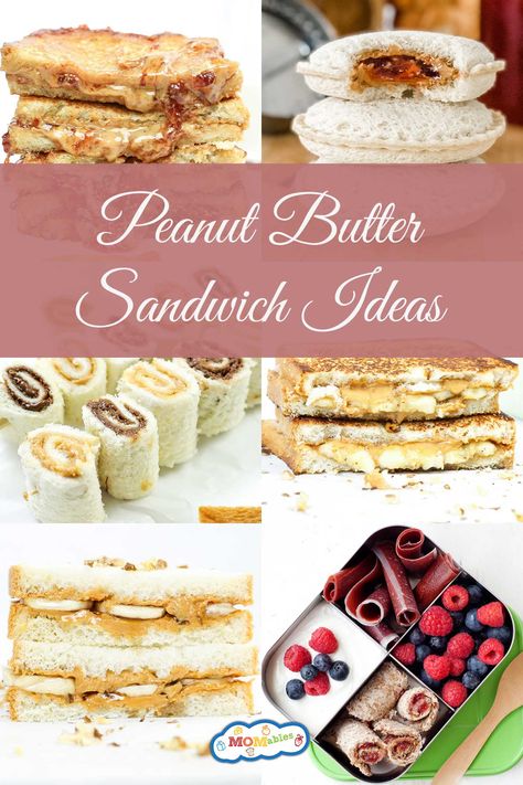 The ultimate list of peanut butter sandwich ideas and combinations that you can pack for lunch or enjoy from the kitchen! Peanut Butter Sandwich Lunch Ideas, Almond Butter Sandwich, Peanut Butter Sandwich Recipes, Peanut Butter Lunch Ideas, Peanut Butter Sandwich Variations, Peanut Butter Sandwich Ideas, Sandwich Ideas For Kids, Peanut Butter Apple Sandwich, Sandwiches For Kids