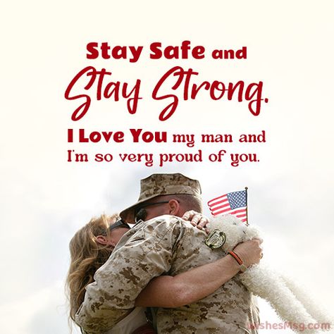 60+ Best Wishes For Army Soldiers - Deployment Wishes | WishesMsg Military Love Quotes, Army Mom Quotes, Deployment Quotes, Message To My Son, Deployed Husband, Army Husband, Message For Brother, Safe Quotes, Marine Girlfriend