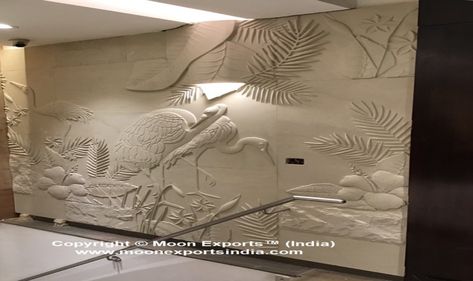 Moon Exports India 3d Stone Wall, Stone Feature Wall, Stone Wall Design, Entry Design, 3d Wall Murals, Creative Wall Art, Architecture Model House, Model House, Stone Cladding