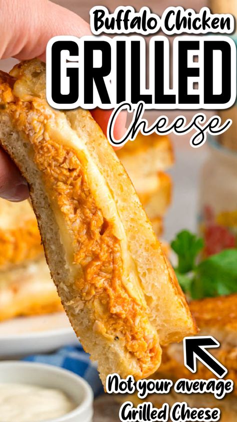 Craving something spicy and cheesy? Try this Buffalo Chicken Grilled Cheese! Packed with juicy buffalo chicken, gooey melted cheese, and a hint of spicy buffalo sauce, this sandwich is the ultimate comfort food. Perfect for lunch, dinner, or game day snacks. Buffalo Chicken Grilled, Spicy Buffalo Sauce, Chicken Grilled Cheese, Buffalo Chicken Grilled Cheese, Easy Buffalo Chicken, Chicken Grilled, Grilled Cheese Recipes, Cast Iron Recipes, Best Instant Pot Recipe