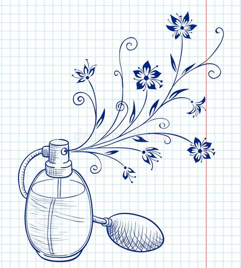 Perfume Perfume Bottle Tattoo, Free Vector Patterns, Perfume Logo, Calligraphy Doodles, Bottle Tattoo, Bottle Drawing, Fruits Drawing, Perfume Bottle Art, Phone Wallpaper Pink