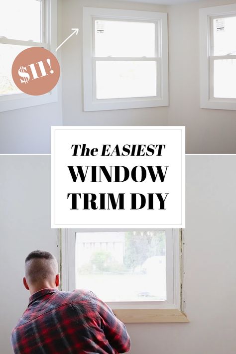 Simple Window Trim, Window Trim Ideas Interior, Craftsman Style Window Trim, Modern Window Trim, Window Trim Styles, Craftsman Style Windows, Farmhouse Window Trim, Craftsman Window, Craftsman Window Trim