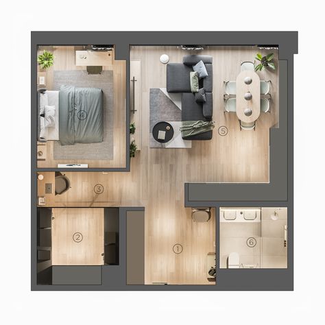 STORY apartment on Behance Plan 2d, 3d Floor Plans, 3d Floor Plan, Small House Interior, Small House Interior Design, House Floor Design, Small House Floor Plans, Small Apartment Design, Apartment Floor Plans