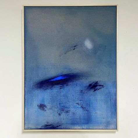 Malibu Art, Pale Moon, Abstract Cloud, Cloud Painting, Glitch Art, Blue Painting, Abstract Expressionist, Abstract Paintings, Art Abstract