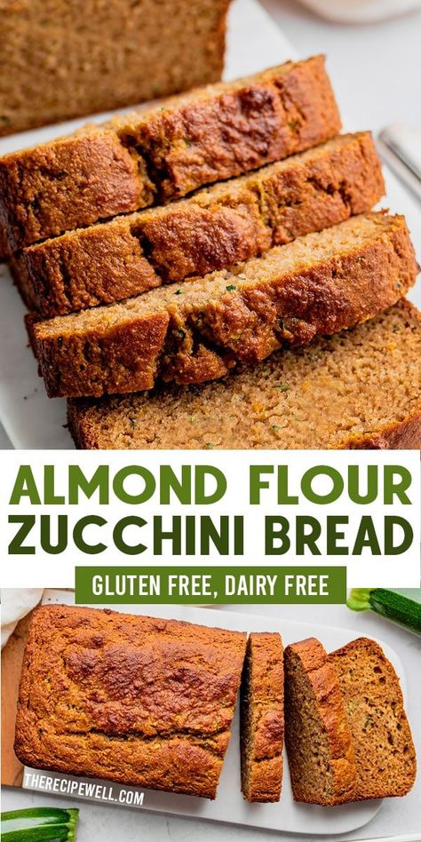 Almond Flour Zucchini Bread, Gluten Free Zucchini Bread, Zucchini Bread Healthy, Menu Sarapan Sehat, Summer Zucchini, Patisserie Sans Gluten, Dessert Sans Gluten, Pain Sans Gluten, Zucchini Bread Recipe